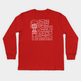 Melekalikimaka Tiki Bar Kids Long Sleeve T-Shirt