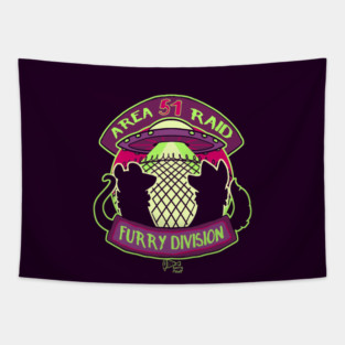 Furry Division (transparent version) Tapestry