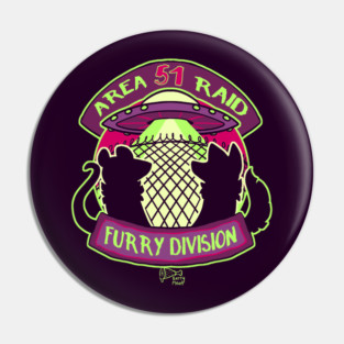 Furry Division (transparent version) Pin