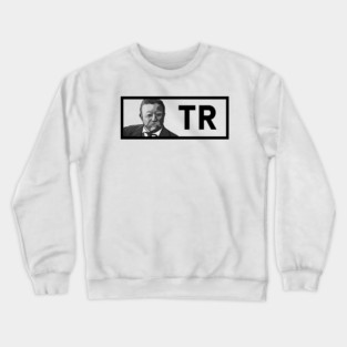 TR: Black & White President Roosevelt Portrait Crewneck Sweatshirt