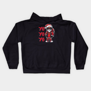 Black-Santa Kids Hoodie