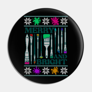 Artist Ugly Christmas Sweater Pin