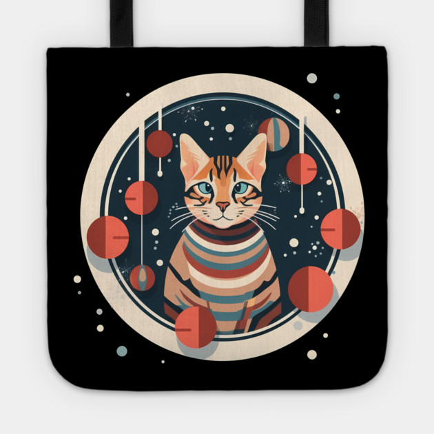 Bengal Cat Xmas Ornament, Love Cats Tote by logiamerch