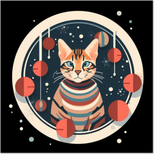 Bengal Cat Xmas Ornament, Love Cats Posters and Art