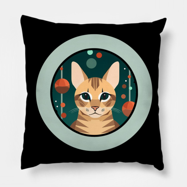 Bengal Cat Xmas Ornament, Love Cats Pillow by logiamerch