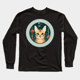Bengal Cat Xmas Ornament, Love Cats Long Sleeve T-Shirt