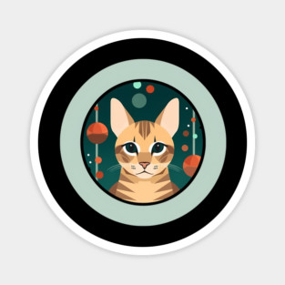 Bengal Cat Xmas Ornament, Love Cats Magnet