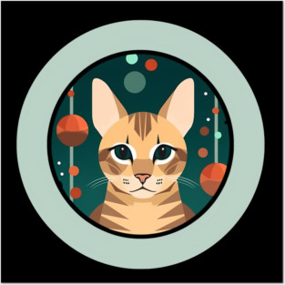 Bengal Cat Xmas Ornament, Love Cats Posters and Art