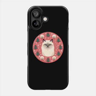 Birman Cat Xmas Ornament, Love Cats Phone Case