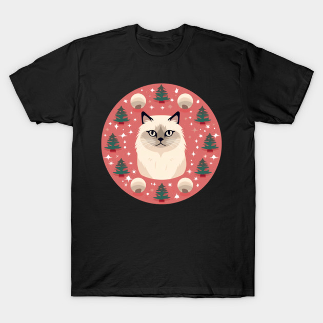 Birman Cat Xmas Ornament, Love Cats T-Shirt by logiamerch