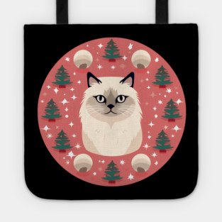 Birman Cat Xmas Ornament, Love Cats Tote