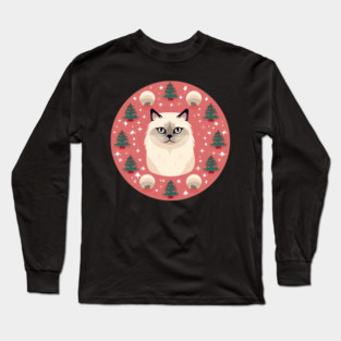 Birman Cat Xmas Ornament, Love Cats Long Sleeve T-Shirt