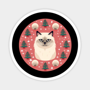 Birman Cat Xmas Ornament, Love Cats Magnet