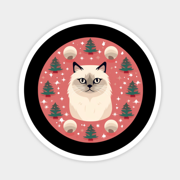 Birman Cat Xmas Ornament, Love Cats Magnet by logiamerch