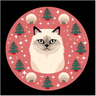 Birman Cat Xmas Ornament, Love Cats Posters and Art