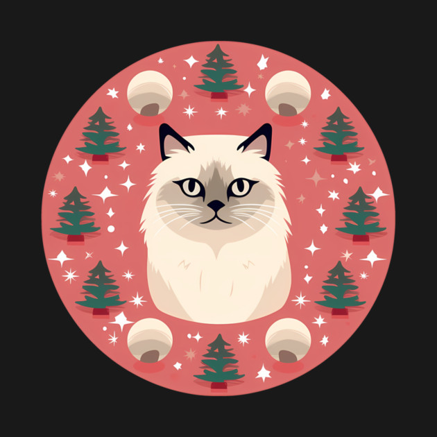 Birman Cat Xmas Ornament, Love Cats by logiamerch