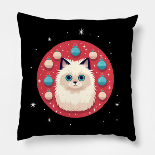 Birman Cat Xmas Ornament, Love Cats Pillow