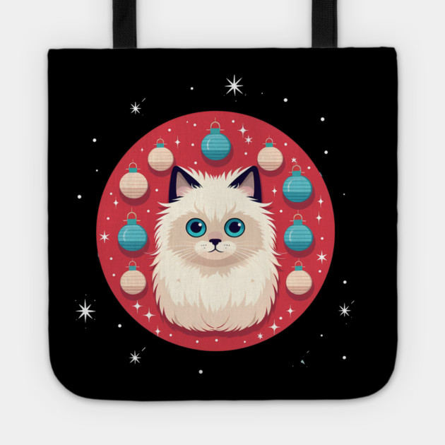Birman Cat Xmas Ornament, Love Cats Tote by logiamerch