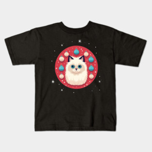 Birman Cat Xmas Ornament, Love Cats Kids T-Shirt