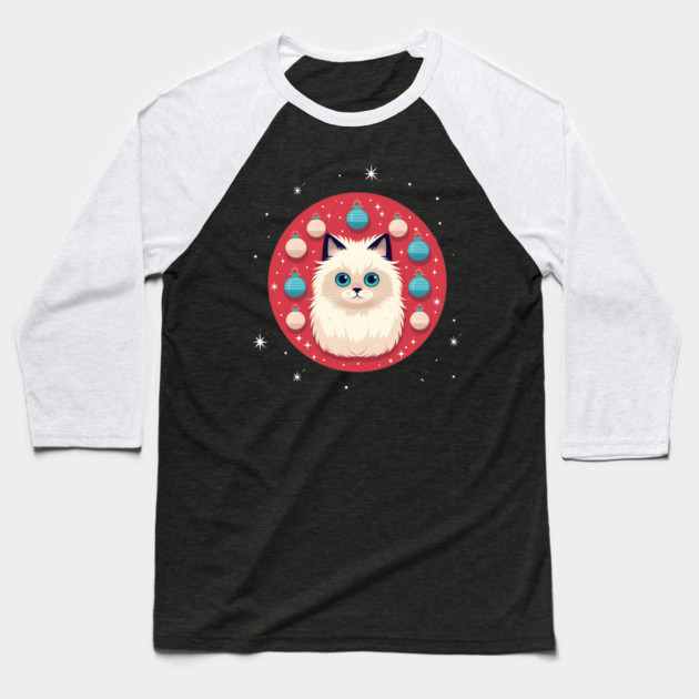 Birman Cat Xmas Ornament, Love Cats Baseball T-Shirt by logiamerch