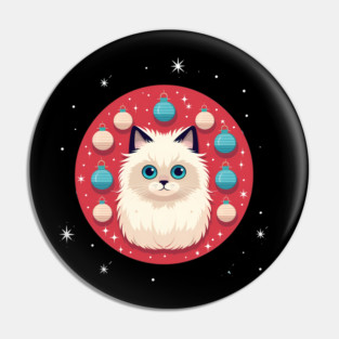 Birman Cat Xmas Ornament, Love Cats Pin