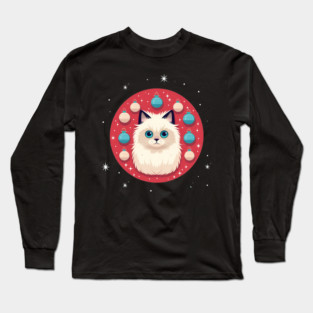 Birman Cat Xmas Ornament, Love Cats Long Sleeve T-Shirt