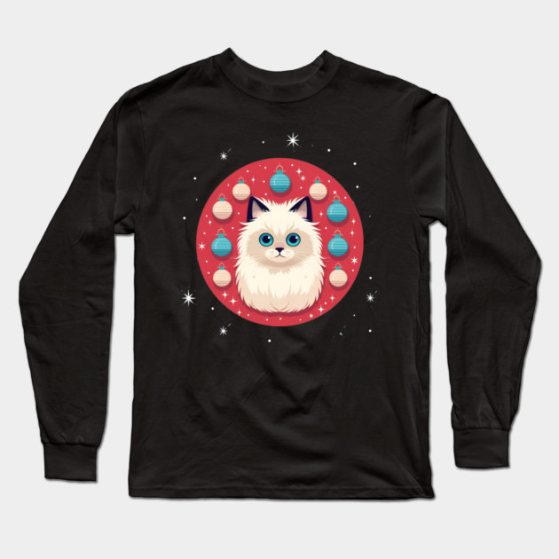 Birman Cat Xmas Ornament, Love Cats Long Sleeve T-Shirt by logiamerch