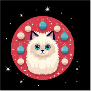 Birman Cat Xmas Ornament, Love Cats Posters and Art