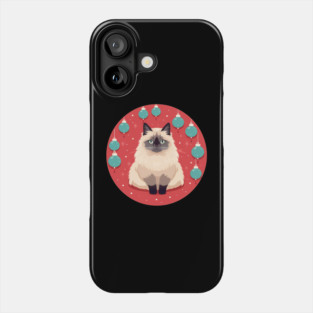 Birman Cat Xmas Ornament, Love Cats Phone Case