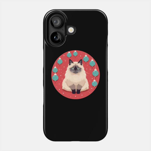 Birman Cat Xmas Ornament, Love Cats Phone Case by logiamerch