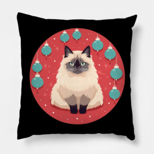 Birman Cat Xmas Ornament, Love Cats Pillow