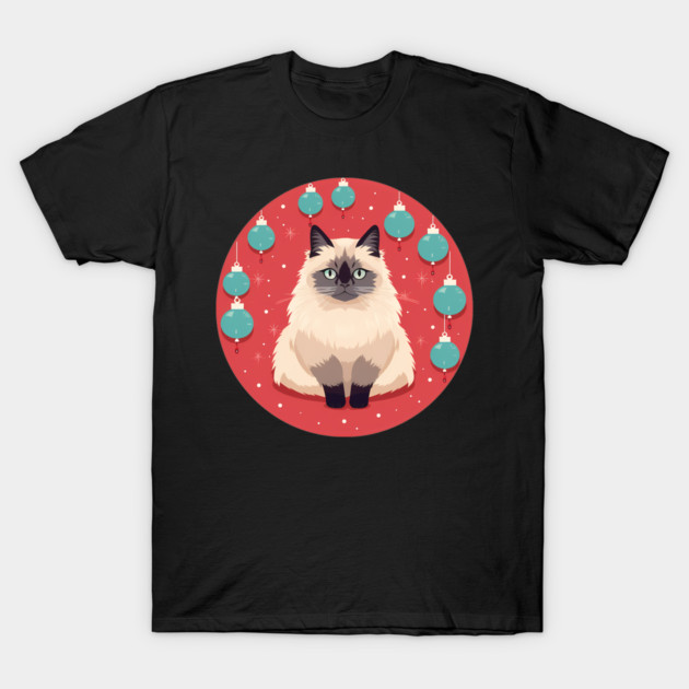 Birman Cat Xmas Ornament, Love Cats T-Shirt by logiamerch