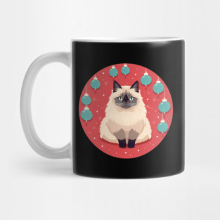 Birman Cat Xmas Ornament, Love Cats Mug