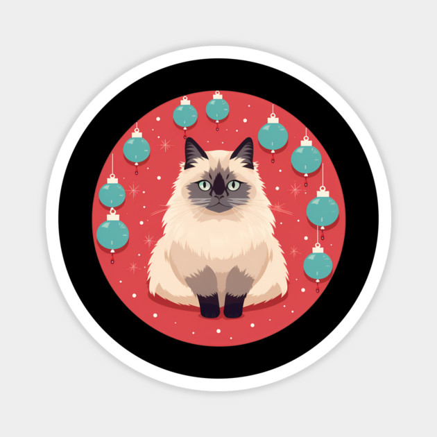 Birman Cat Xmas Ornament, Love Cats Magnet by logiamerch