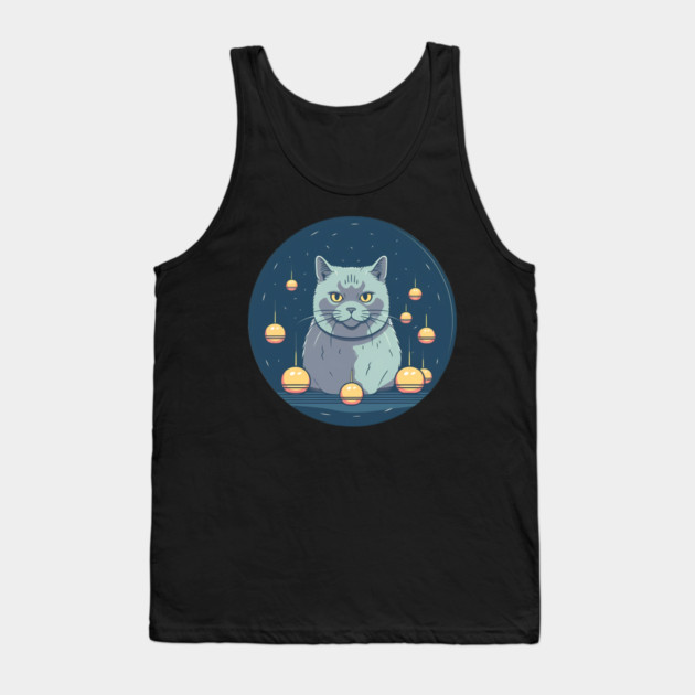 British Shorthair Cat Xmas Ornament, Love Cats Tank Top by logiamerch