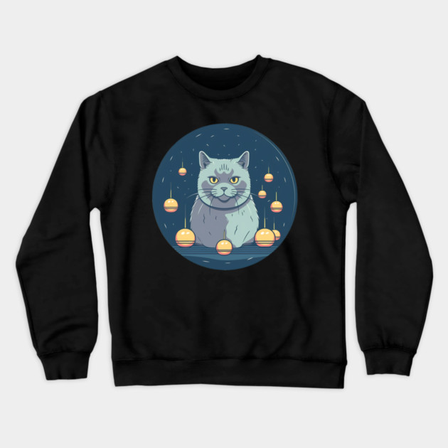 British Shorthair Cat Xmas Ornament, Love Cats Crewneck Sweatshirt by logiamerch