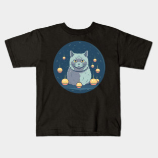 British Shorthair Cat Xmas Ornament, Love Cats Kids T-Shirt