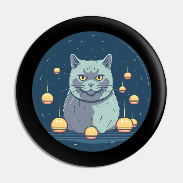 British Shorthair Cat Xmas Ornament, Love Cats Pin by logiamerch