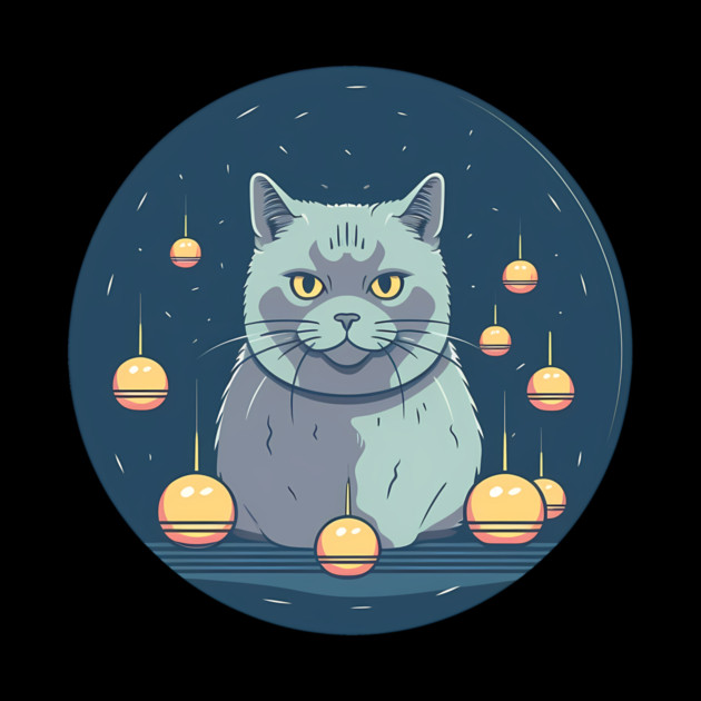 British Shorthair Cat Xmas Ornament, Love Cats by logiamerch