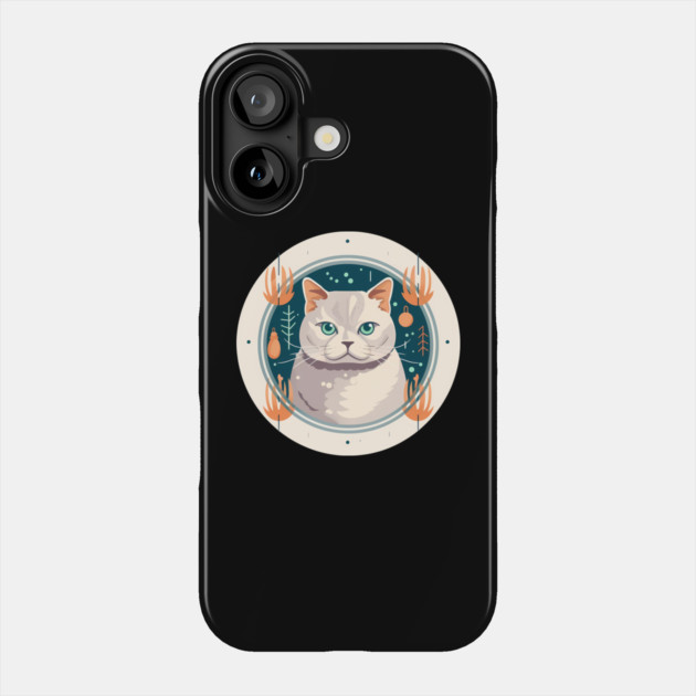 British Shorthair Cat Xmas Ornament, Love Cats Phone Case by logiamerch