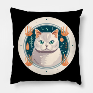 British Shorthair Cat Xmas Ornament, Love Cats Pillow
