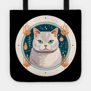 British Shorthair Cat Xmas Ornament, Love Cats Tote