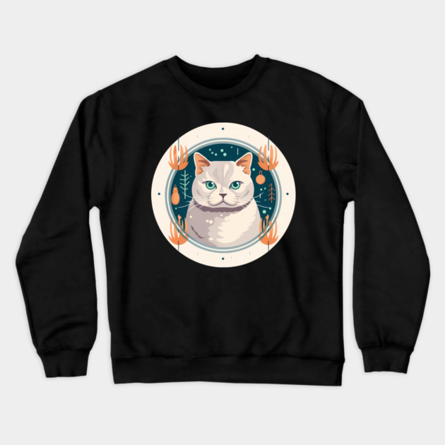 British Shorthair Cat Xmas Ornament, Love Cats Crewneck Sweatshirt by logiamerch