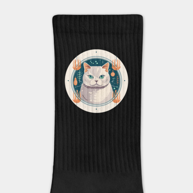 British Shorthair Cat Xmas Ornament, Love Cats by logiamerch