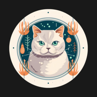 British Shorthair Cat Xmas Ornament, Love Cats T-Shirt