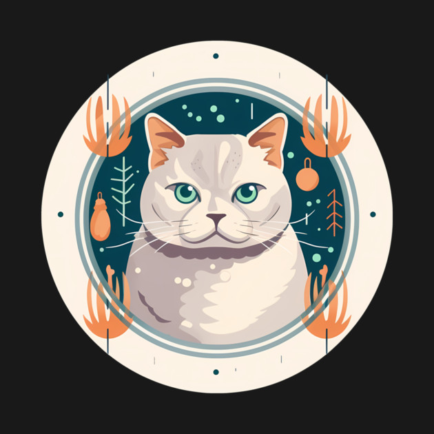 British Shorthair Cat Xmas Ornament, Love Cats by logiamerch