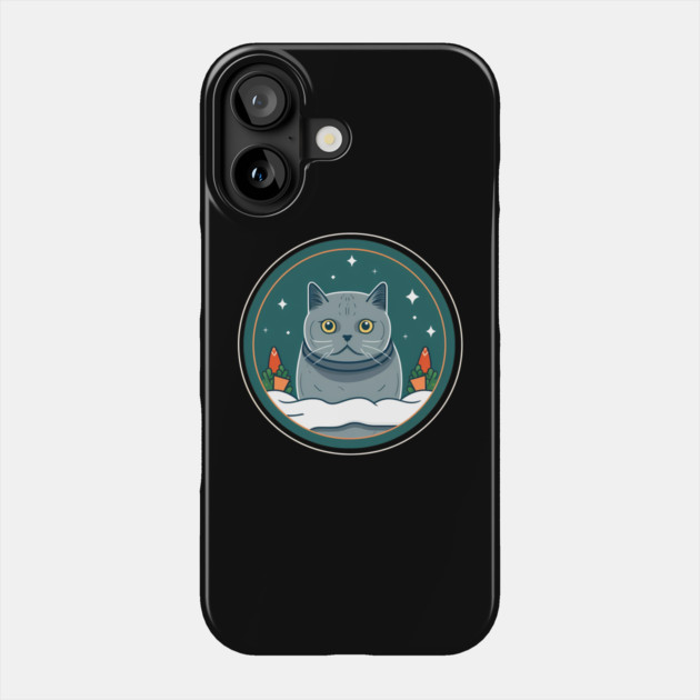 British Shorthair Cat Xmas Ornament, Love Cats Phone Case by logiamerch