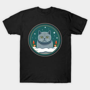 British Shorthair Cat Xmas Ornament, Love Cats T-Shirt