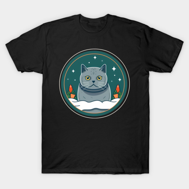 British Shorthair Cat Xmas Ornament, Love Cats T-Shirt by logiamerch
