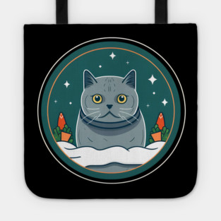 British Shorthair Cat Xmas Ornament, Love Cats Tote